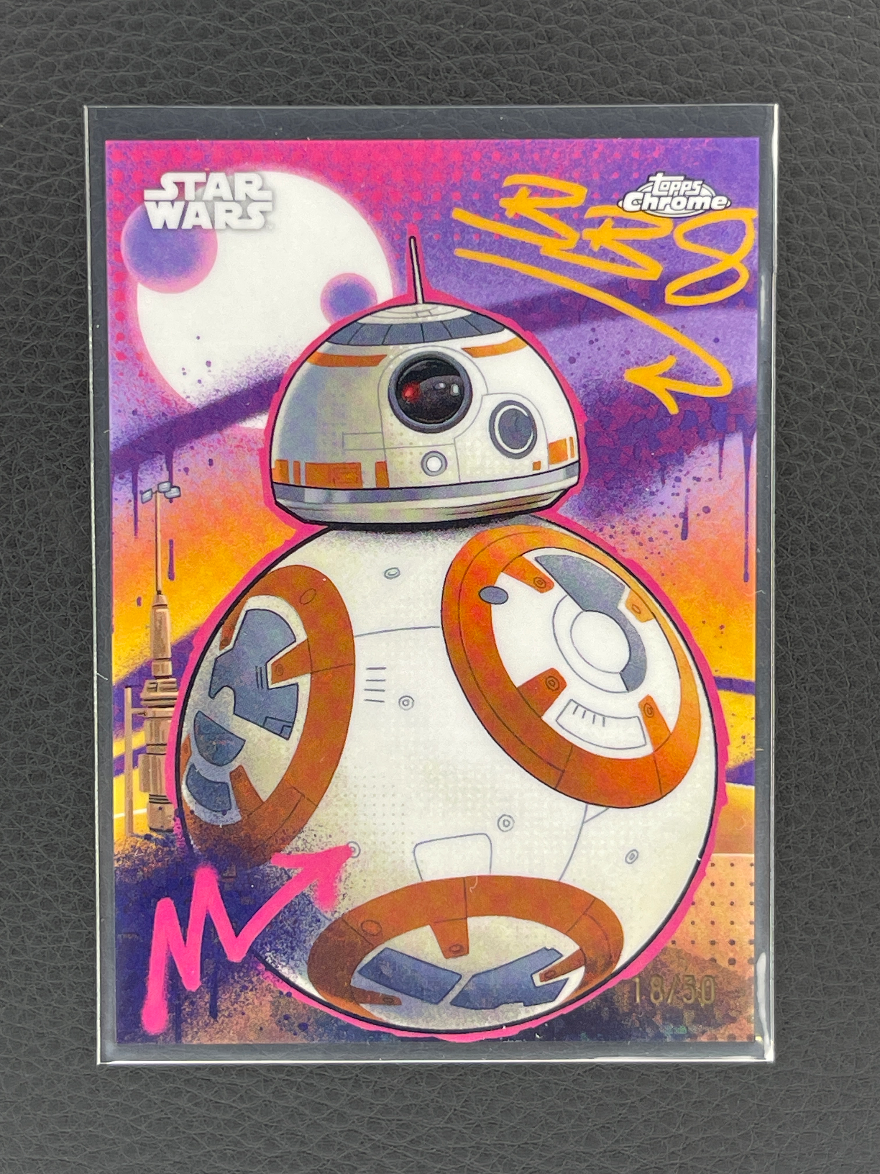 2025 Topps Chrome Star Wars BB-8 Galactic Graffiti Mini Diamonds